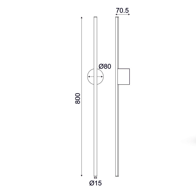 ^ΕΠΙΤΟΙΧΟ Φ/Σ LED 15W 3000K 970LM AVENUE ΜΑΥΡΟ ΜΕΤ/ΚΟ IP20 7,5X8X80CM - ledmania.gr