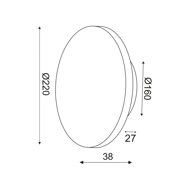 ΕΠΙΤΟΙΧΟ Φ/Σ LED 10W 3000Κ ΛΕΥΚΟ MDF ΚΥΚΛΟΣ Φ22ΧΗ3,6CM ECLIPSE - ledmania.gr