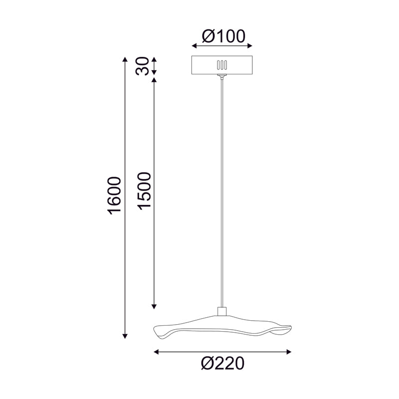 ^ΚΡΕΜΑΣΤΟ Φ/Σ LED 5W 3000K 400LM NINFEA ΟΡΕΙΧΑΛΚΟ ΜΕΤ/ΚΟ IP20 D22XH160CM - ledmania.gr