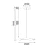 ^ΚΡΕΜΑΣΤΟ Φ/Σ LED 5W 3000K 400LM NINFEA ΟΡΕΙΧΑΛΚΟ ΜΕΤ/ΚΟ IP20 D22XH160CM - ledmania.gr