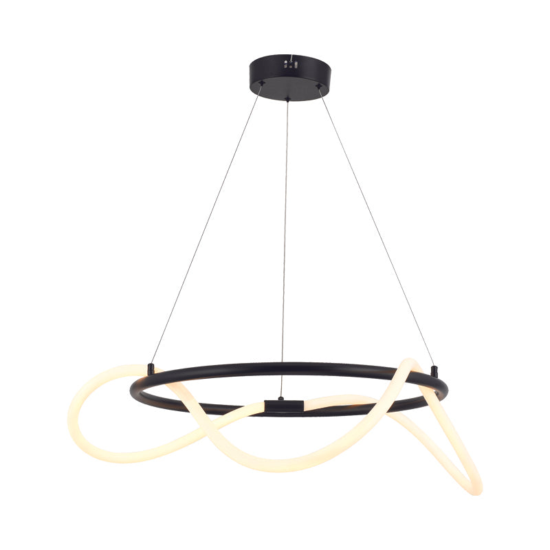 ^ΚΡΕΜΑΣΤΟ Φ/Σ LED 36W 3000K 2100LM KYMA ΜΑΥΡΟ ΜΕΤ/ΚΟ IP20 D60XH230CM - ledmania.gr