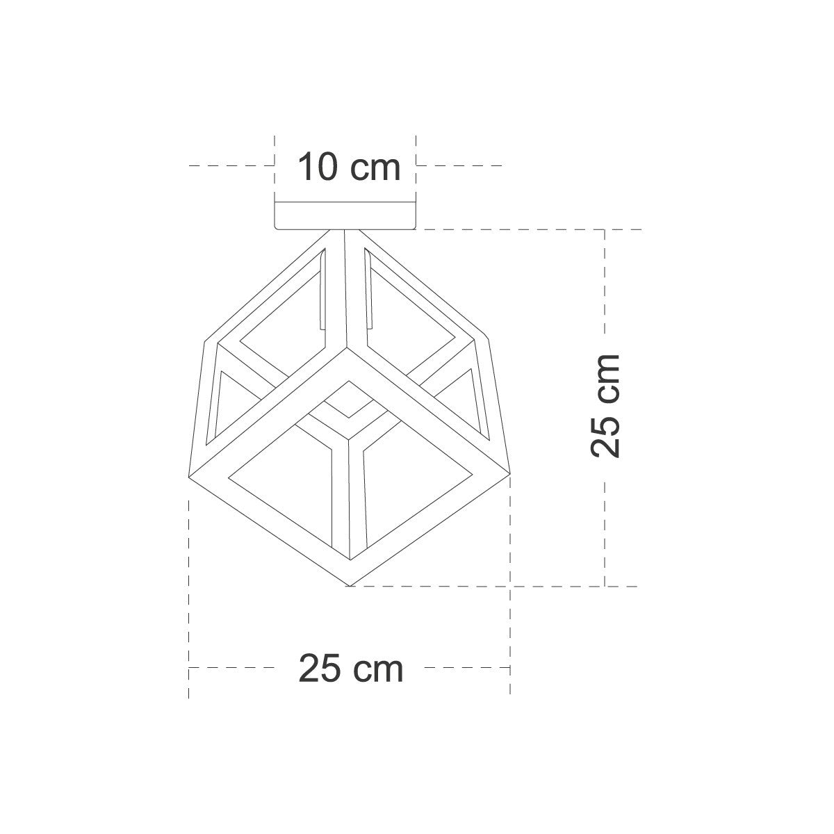 GLOBOSTAR® CUBE 00799 Μοντέρνο Φωτιστικό Οροφής με Ντουί 1 x E27 AC 220-240V IP20 - Μαύρο & Χρυσό - Μ25 x Π25 x Υ25cm - ledmania.gr