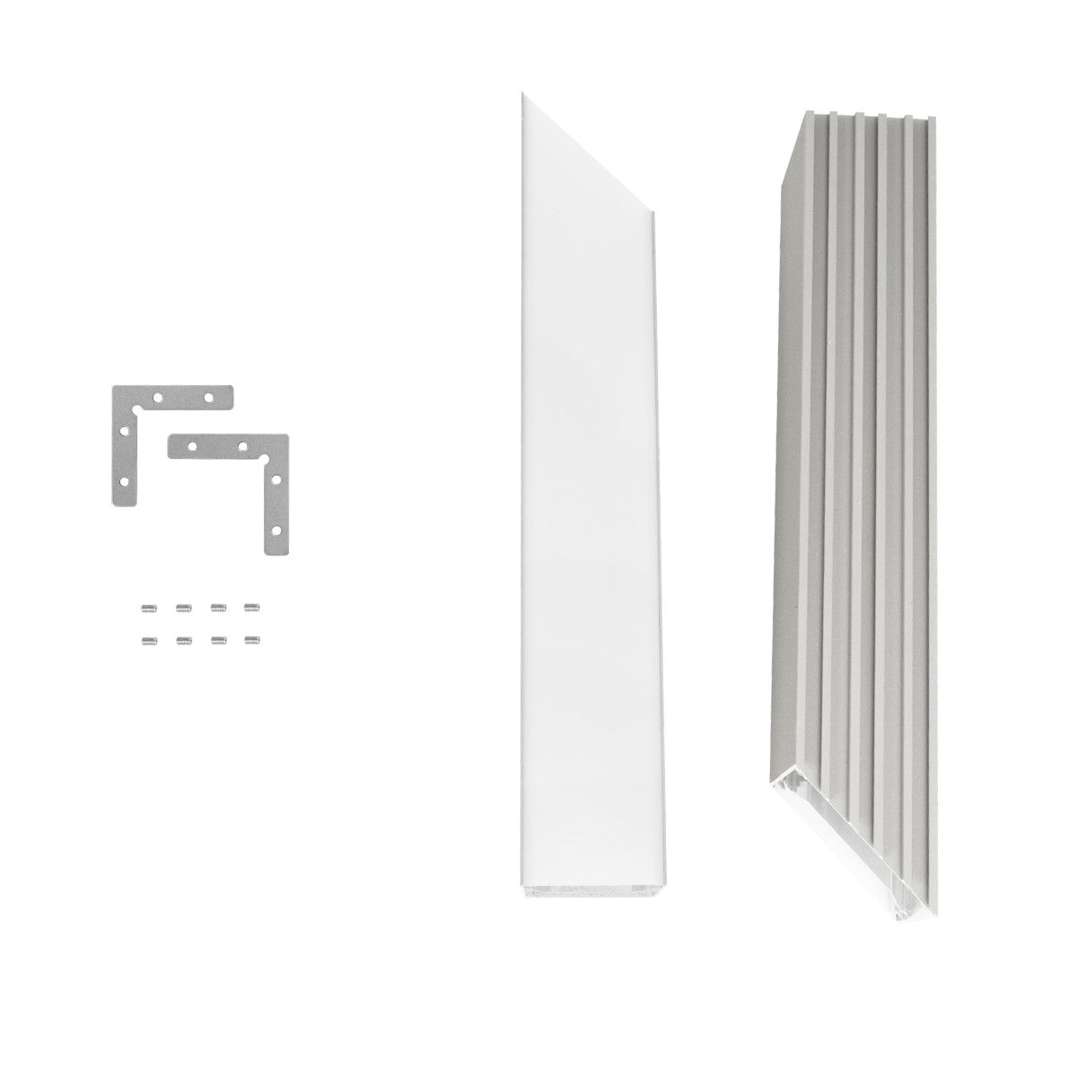 GLOBOSTAR® ALP-CORNER-SIDE90 BRIGHTRAIL 61779 Επιφανειακό / Κρεμαστό Προφίλ Αλουμινίου Γωνία με Λευκό Γαλακτερό Πατητό Κάλυμμα για Ταινίες LED IP20 - Γκρι Ανθρακί Ματ - Μ30 x Π5 x Υ7.5cm - ledmania.gr