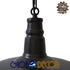 GloboStar® BARN 01048 Vintage Industrial Κρεμαστό Φωτιστικό Οροφής Μονόφωτο 1 x E27 Μαύρο Μεταλλικό Καμπάνα Φ46 x Y25cm - ledmania.gr