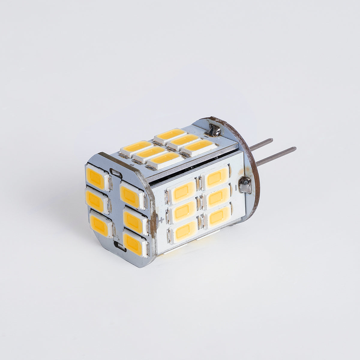 GLOBOSTAR® G4BACK 76136 Λάμπα G4 LED 6W 600lm 320° DC 12-24V IP20 Θερμό Λευκό 2700K Dimmable - Sanan SMD Chip - Back Pin - Μ1.9 x Π1.9 x Υ3.7cm - 2 Χρόνια Εγγύηση - ledmania.gr