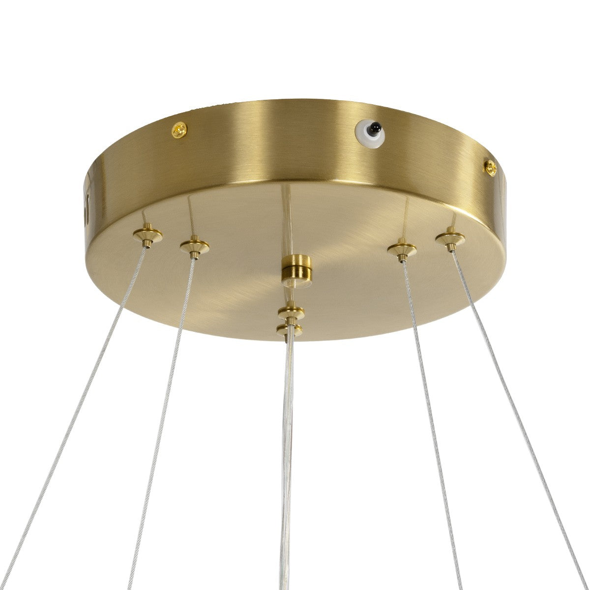 kelvo® VENOM 61187-DECO Μοντέρνο Κρεμαστό Φωτιστικό Οροφής LED 75W 8818lm 120° AC 220-240V IP20 Ρυθμιζόμενο Λευκό CCT με Χειριστήριο από 2700K έως 6000K Dimmable - Lumileds SMD Chip - Χρυσό Βούρτσας - Μ60 x Π60 x Υ40cm - 3 Χρόνια Εγγύηση - ledmania.gr