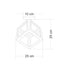 GLOBOSTAR® CUBE 00800 Μοντέρνο Φωτιστικό Οροφής με Ντουί 1 x E27 AC 220-240V IP20 - Λευκό & Χρυσό - Μ25 x Π25 x Υ25cm - ledmania.gr