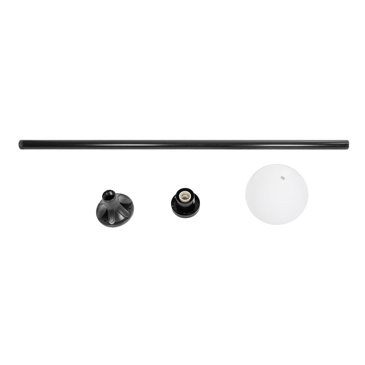 GLOBOSTAR® AGROS 61597 Φωτιστικό Κολωνάκι Κήπου με Ντουί 1 x E27 AC 220-240V Αδιάβροχο IP65 - Λευκό & Μάυρο - Μ30 x Π30 x Υ240cm - ledmania.gr