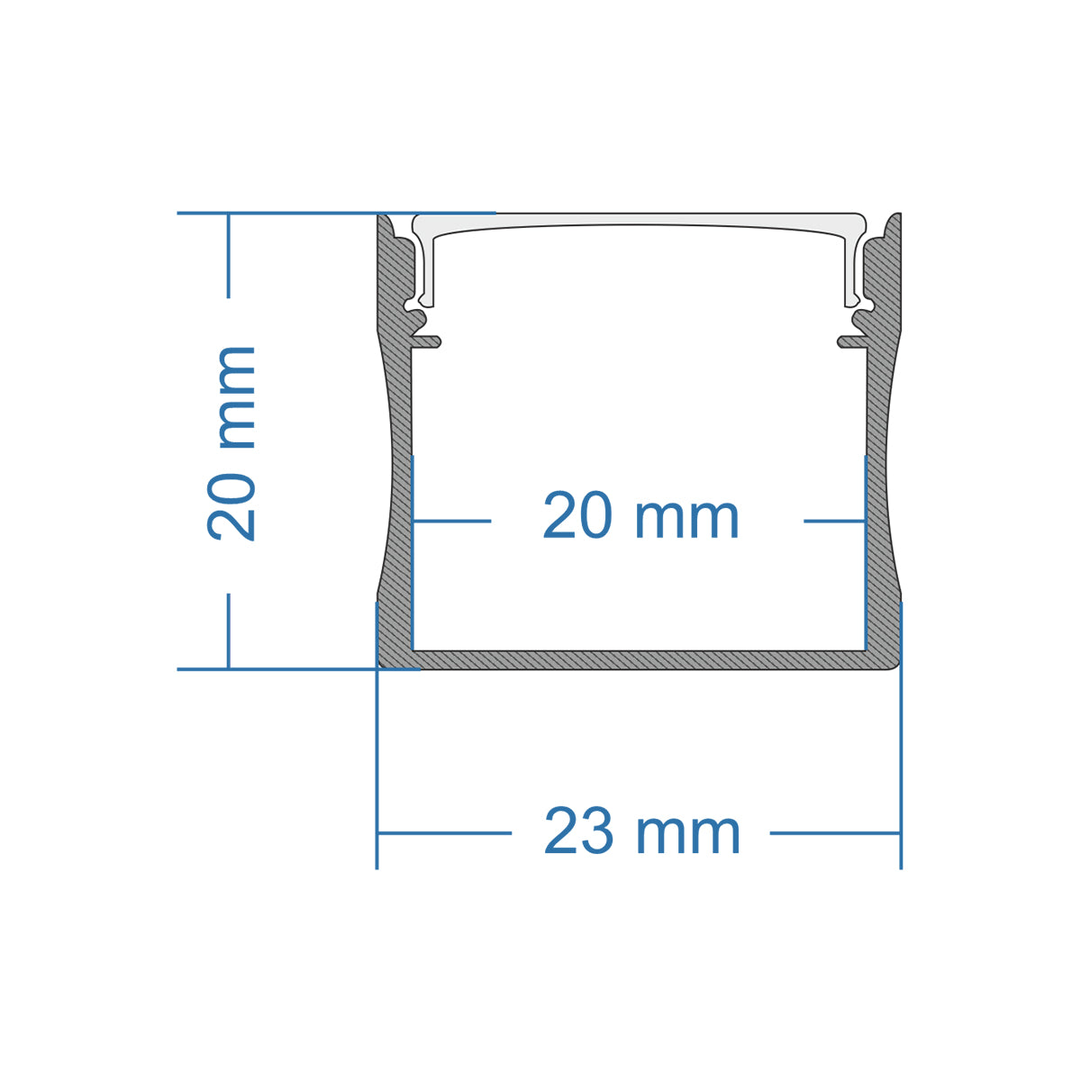 GloboStar® SURFACE-PROFILE 70869-3M Προφίλ Αλουμινίου - Βάση & Ψύκτρα Ταινίας LED με Λευκό Γαλακτερό Κάλυμμα - Επιφανειακή Χρήση - Πατητό Κάλυμμα - Μαύρο - 3 Μέτρα - Πακέτο 5 Τεμαχίων - Μ300 x Π2.3 x Υ2cm