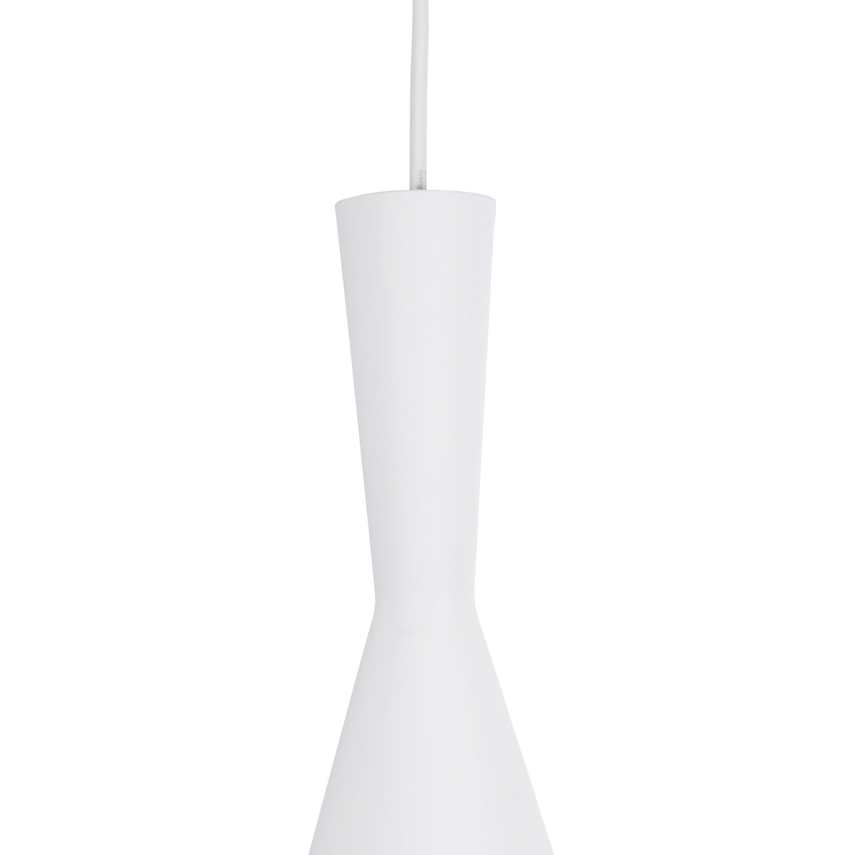 GloboStar® SHANGHAI 01026-C Μοντέρνο Κρεμαστό Φωτιστικό Καμπάνα Μονόφωτο 1 x E27 IP20 Λευκό & Χρυσό Μέταλλο - Μ19 x Π19 x Υ38cm - ledmania.gr
