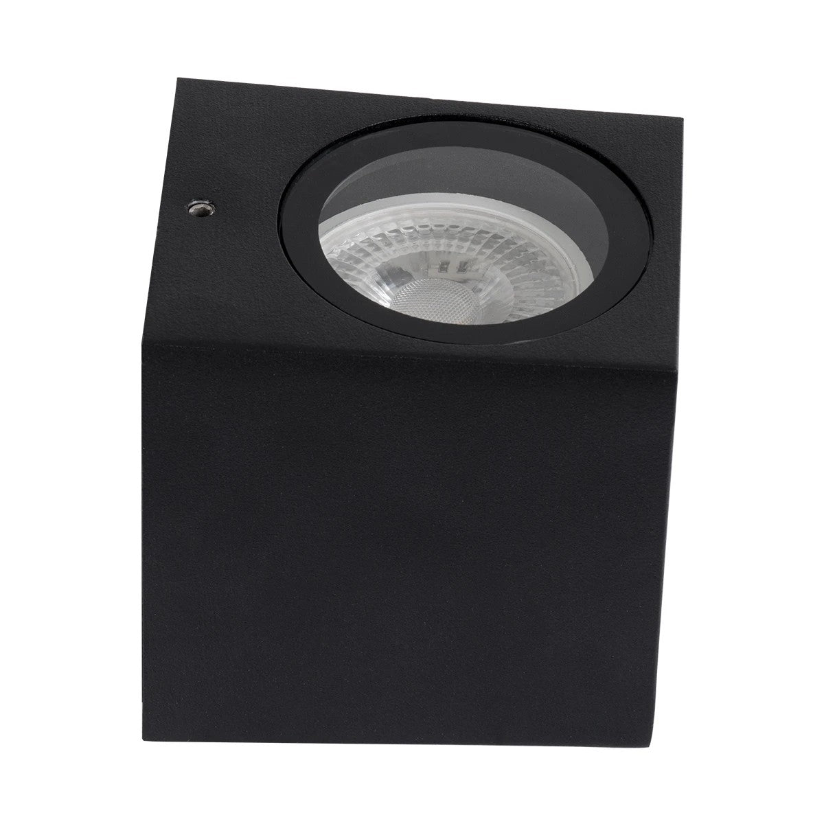 kelvo® BURANO KLV-101-0018 Φωτιστικό Τοίχου / Απλίκα για Λάμπα MR16 με Ντουί GU10 AC 220-240V Αδιάβροχο IP65 - Μαύρο Ματ - Μ8 x Π8 x Υ7cm