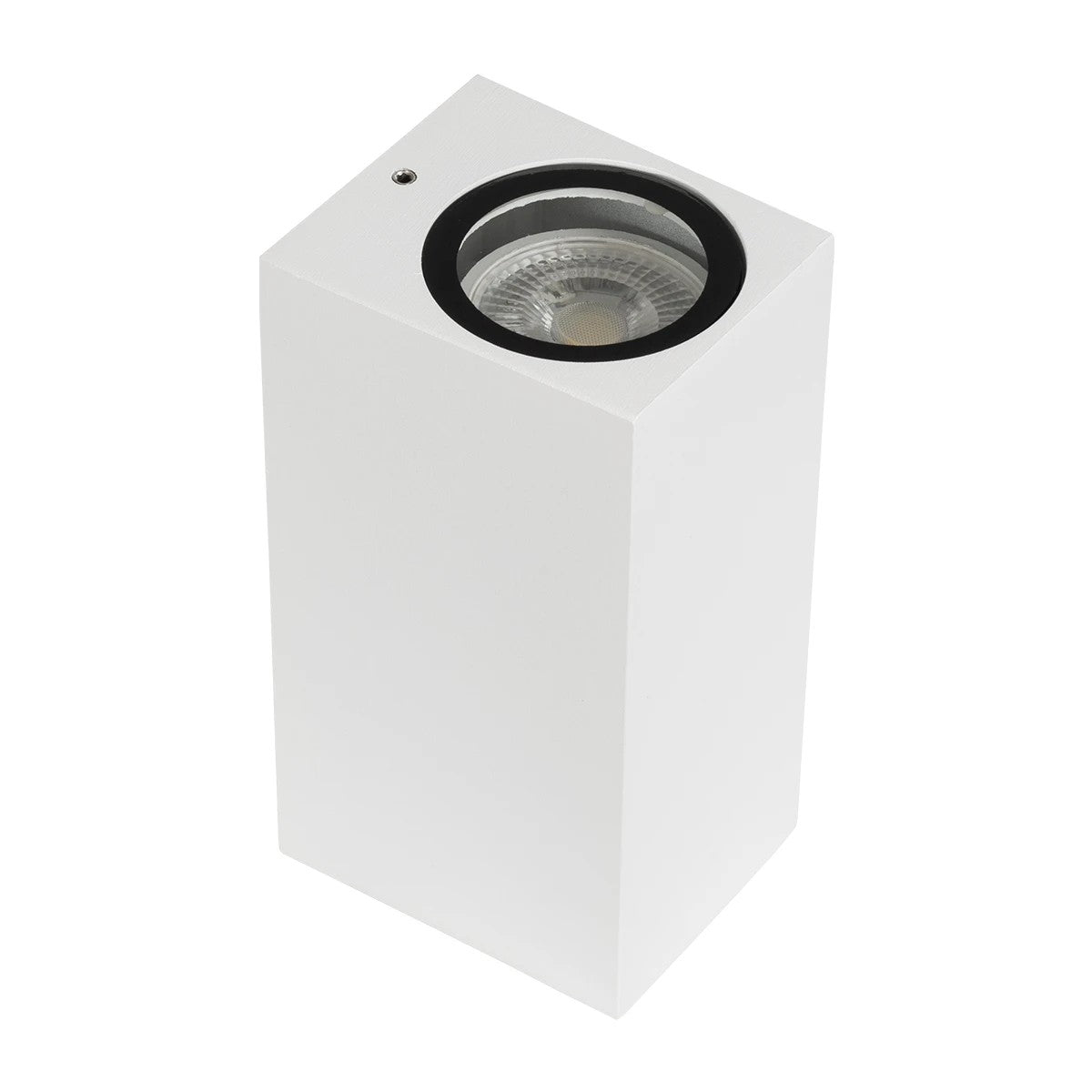 kelvo® BURANO KLV-101-0023 Φωτιστικό Τοίχου / Απλίκα για 2 Λάμπες MR16 με Ντουί GU10 AC 220-240V Αδιάβροχο IP65 - Λευκό Ματ - Μ8 x Π8 x Υ15cm