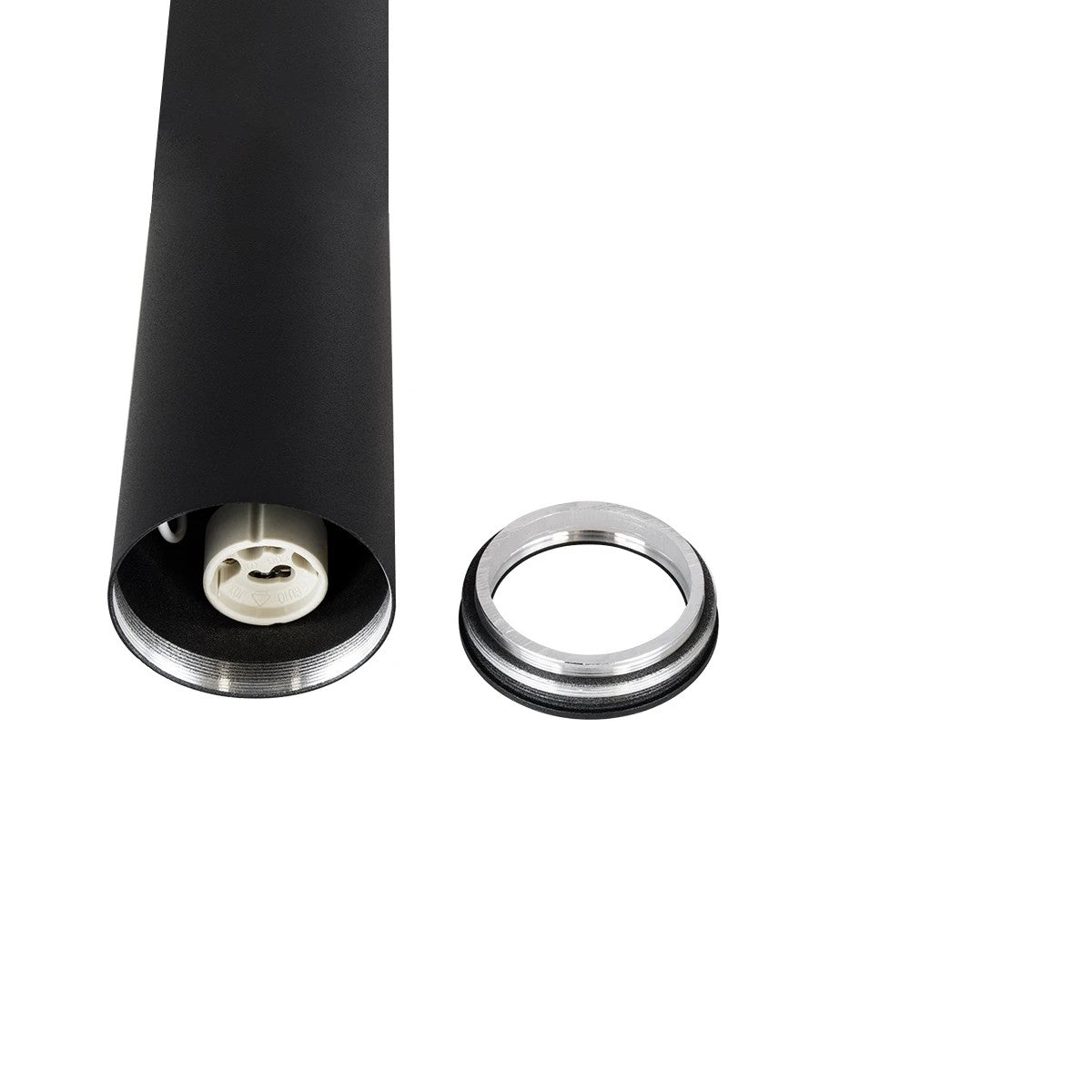 kelvo® DUCT KLV-101-0051 Φωτιστικό Downlight Σποτ για Λάμπα MR16 με Ντουί GU10 AC 220-240V IP20 - Μαύρο Ματ - Μ6 x Π6 x Υ30cm