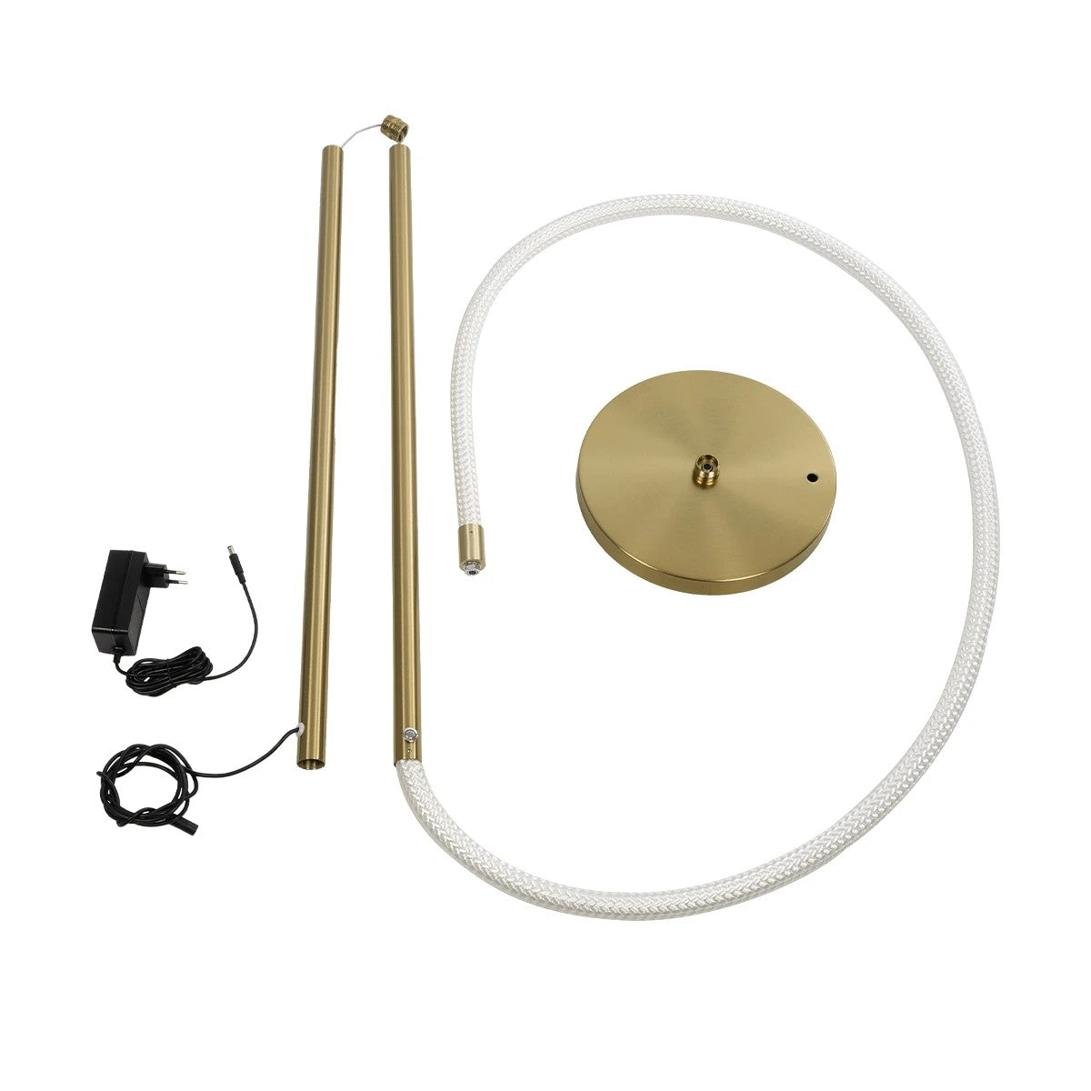 kelvo® GLOW KLV-101-0173 Επιδαπέδιο Φωτιστικό LED 30W 3000lm 360° AC 220-240V IP20 Ρυθμιζόμενο Λευκό CCT με Αφή 2700K/4500K/6000K Dimmable - Lumileds SMD Chip - Χρυσό Πλατίνα - Μ45 x Π45 x Υ160cm - 3 Χρόνια Εγγύηση