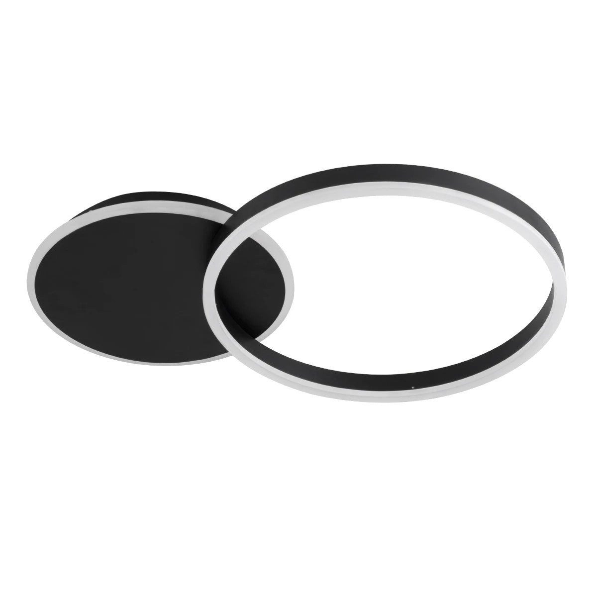 kelvo® VENOM KLV-101-0181 Φωτιστικό Οροφής LED 45W 4500lm 360° AC 220-240V IP20 Ρυθμιζόμενο Λευκό CCT με Χειριστήριο από 2700K έως 6000K Dimmable - Lumileds SMD Chip - Μαύρο Ματ - Μ60 x Π40 x Υ7.5cm - 3 Χρόνια Εγγύηση