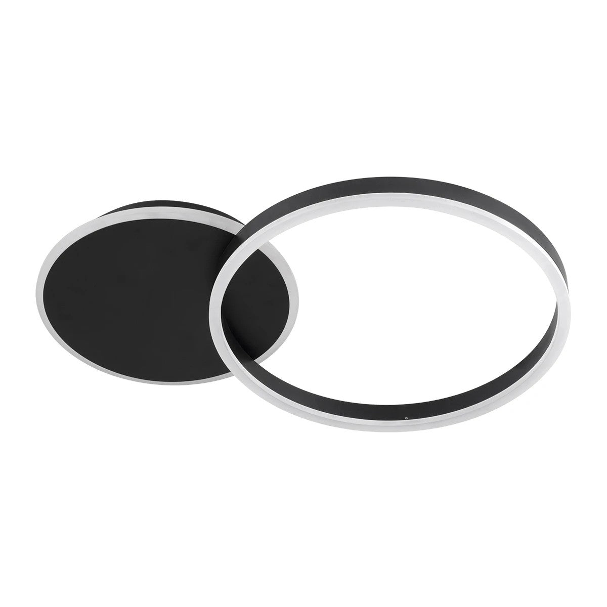 kelvo® VENOM KLV-101-0181 Φωτιστικό Οροφής LED 45W 4500lm 360° AC 220-240V IP20 Ρυθμιζόμενο Λευκό CCT με Χειριστήριο από 2700K έως 6000K Dimmable - Lumileds SMD Chip - Μαύρο Ματ - Μ60 x Π40 x Υ7.5cm - 3 Χρόνια Εγγύηση