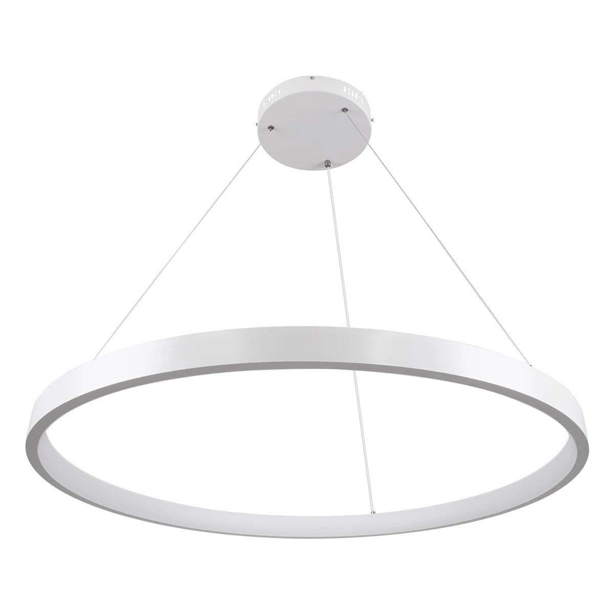 kelvo® NEMESIS KLV-101-0212 Κρεμαστό Φωτιστικό Οροφής LED 67W 6700lm 180° AC 220-240V IP20 Ρυθμιζόμενο Λευκό CCT με Χειριστήριο από 2700K έως 6000K Dimmable - Lumileds SMD Chip - Λευκό Ματ - Μ80 x Π80 x Υ4cm - 3 Χρόνια Εγγύηση