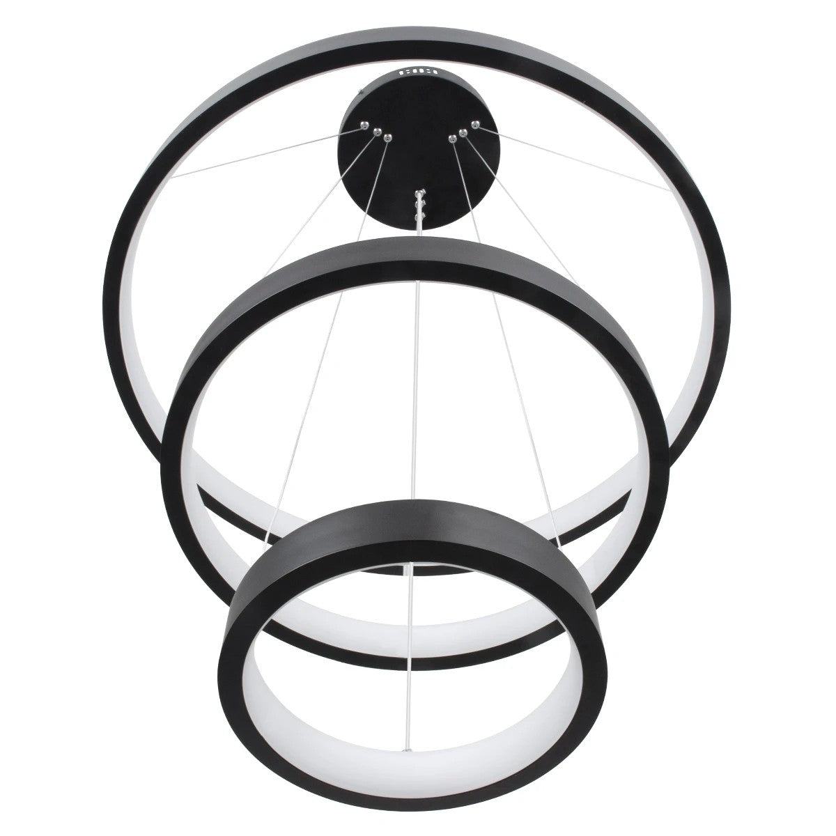 kelvo® NEMESIS KLV-101-0217 Κρεμαστό Φωτιστικό Οροφής LED 100W 10000lm 180° AC 220-240V IP20 Ρυθμιζόμενο Λευκό CCT με Χειριστήριο από 2700K έως 6000K Dimmable - Lumileds SMD Chip - Μαύρο Ματ - Μ60 x Π60 x Υ60cm - 3 Χρόνια Εγγύηση