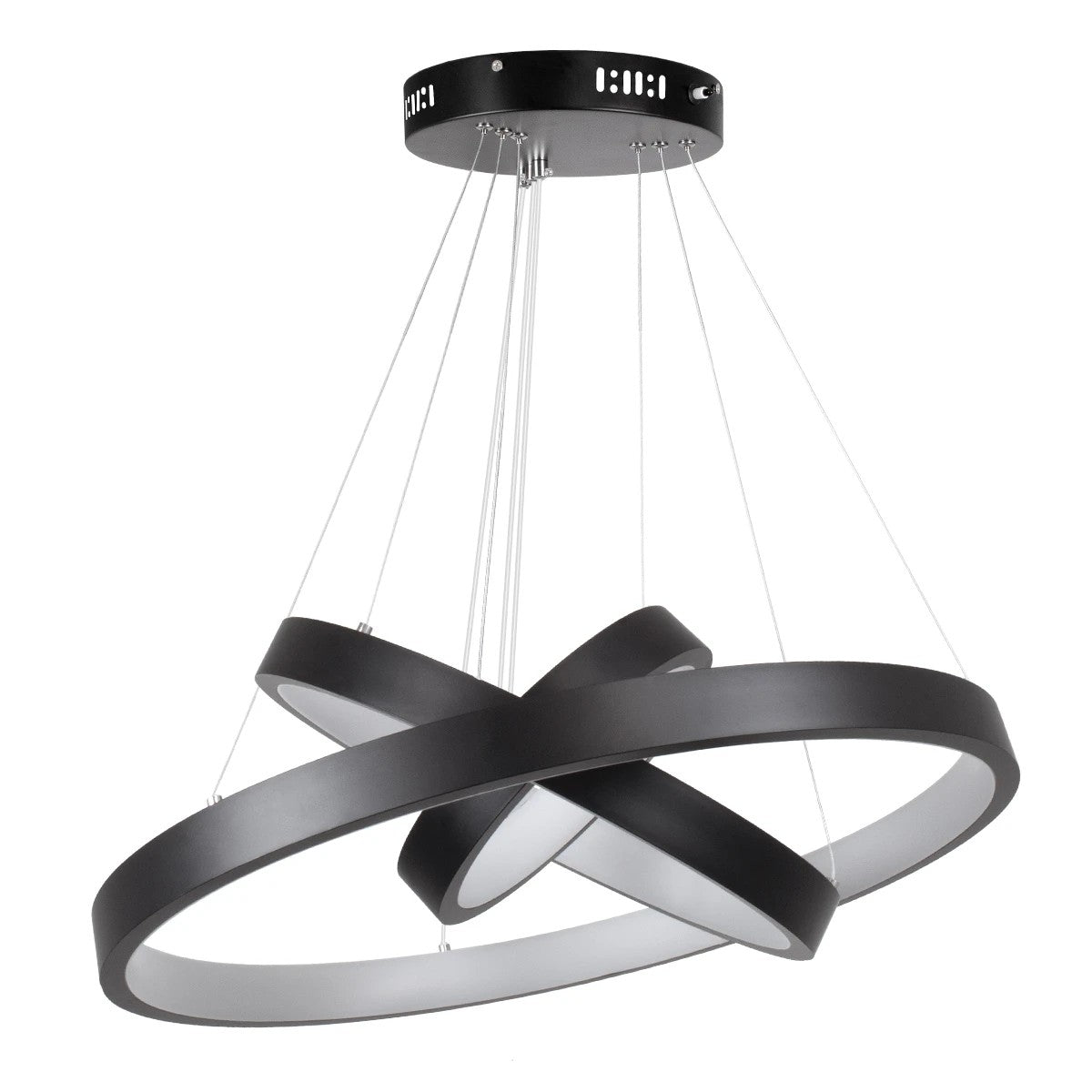 kelvo® NEMESIS KLV-101-0217 Κρεμαστό Φωτιστικό Οροφής LED 100W 10000lm 180° AC 220-240V IP20 Ρυθμιζόμενο Λευκό CCT με Χειριστήριο από 2700K έως 6000K Dimmable - Lumileds SMD Chip - Μαύρο Ματ - Μ60 x Π60 x Υ60cm - 3 Χρόνια Εγγύηση