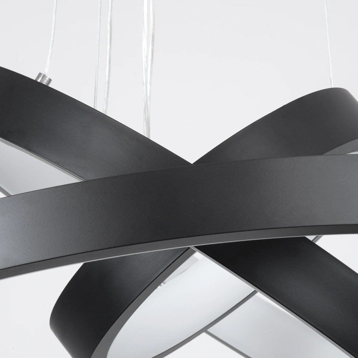 kelvo® NEMESIS KLV-101-0217 Κρεμαστό Φωτιστικό Οροφής LED 100W 10000lm 180° AC 220-240V IP20 Ρυθμιζόμενο Λευκό CCT με Χειριστήριο από 2700K έως 6000K Dimmable - Lumileds SMD Chip - Μαύρο Ματ - Μ60 x Π60 x Υ60cm - 3 Χρόνια Εγγύηση