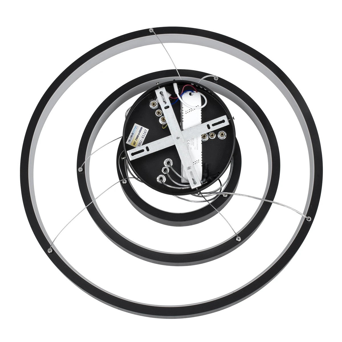 kelvo® NEMESIS KLV-101-0217 Κρεμαστό Φωτιστικό Οροφής LED 100W 10000lm 180° AC 220-240V IP20 Ρυθμιζόμενο Λευκό CCT με Χειριστήριο από 2700K έως 6000K Dimmable - Lumileds SMD Chip - Μαύρο Ματ - Μ60 x Π60 x Υ60cm - 3 Χρόνια Εγγύηση