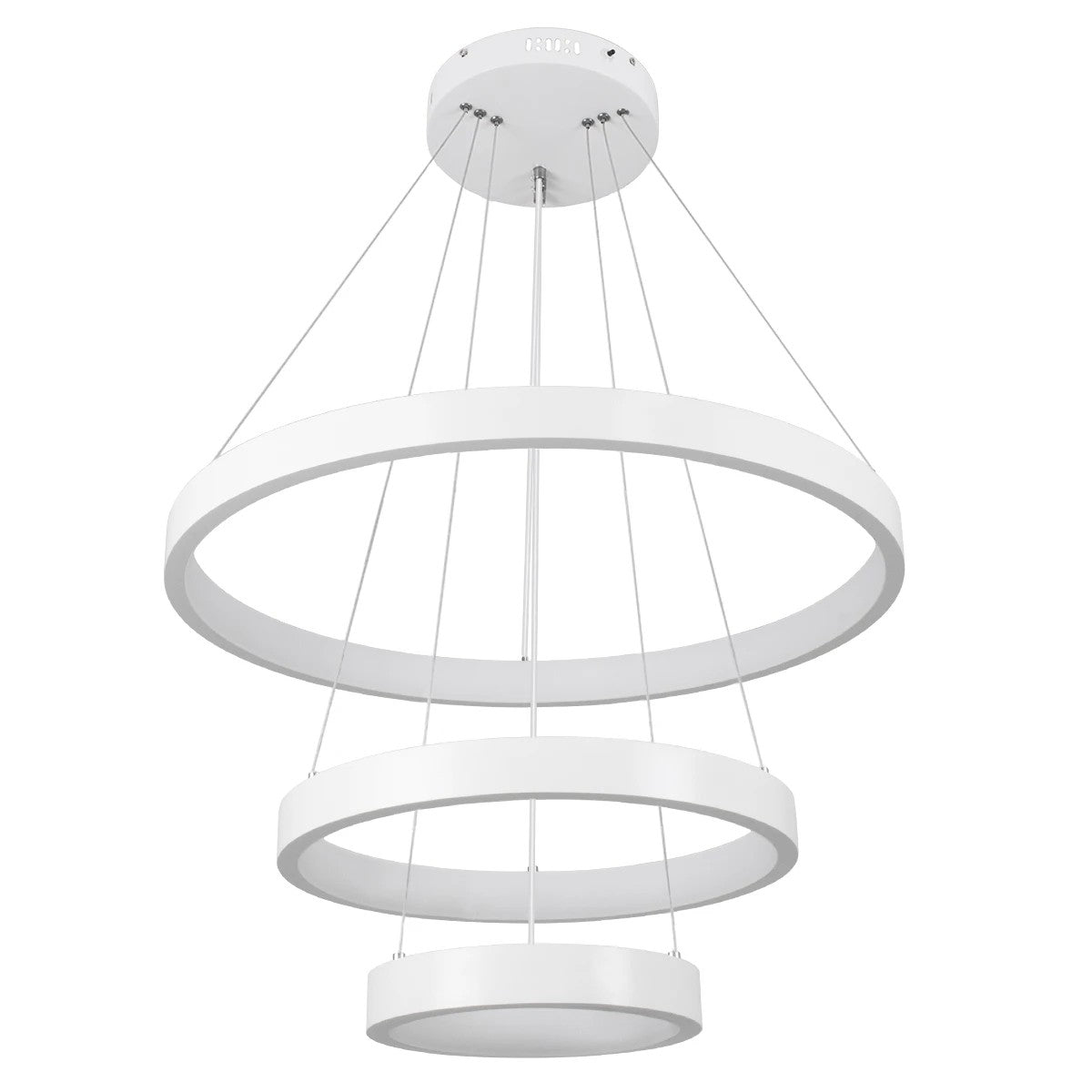 kelvo® NEMESIS KLV-101-0218 Κρεμαστό Φωτιστικό Οροφής LED 100W 10000lm 180° AC 220-240V IP20 Ρυθμιζόμενο Λευκό CCT με Χειριστήριο από 2700K έως 6000K Dimmable - Lumileds SMD Chip - Λευκό Ματ - Μ60 x Π60 x Υ60cm - 3 Χρόνια Εγγύηση