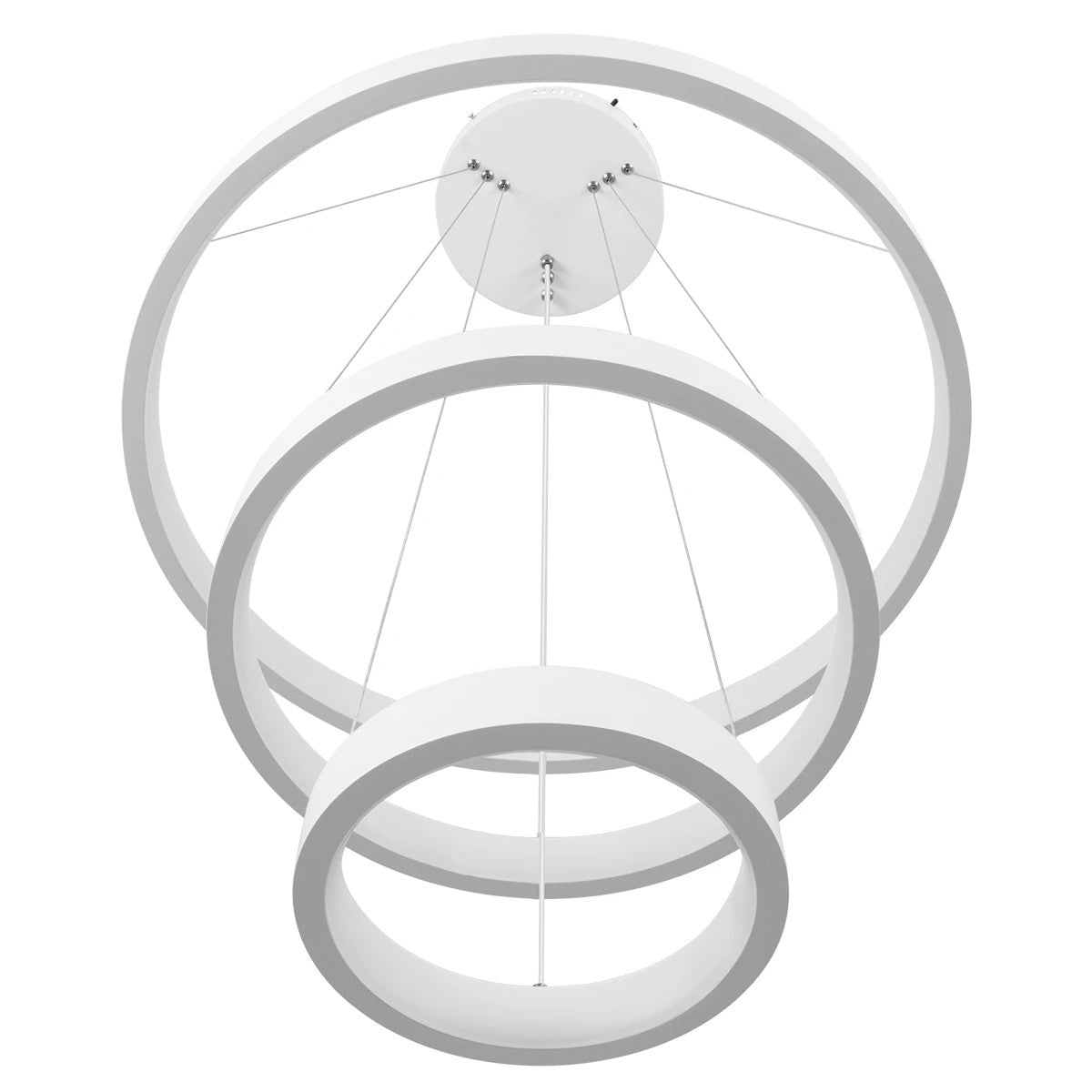 kelvo® NEMESIS KLV-101-0218 Κρεμαστό Φωτιστικό Οροφής LED 100W 10000lm 180° AC 220-240V IP20 Ρυθμιζόμενο Λευκό CCT με Χειριστήριο από 2700K έως 6000K Dimmable - Lumileds SMD Chip - Λευκό Ματ - Μ60 x Π60 x Υ60cm - 3 Χρόνια Εγγύηση