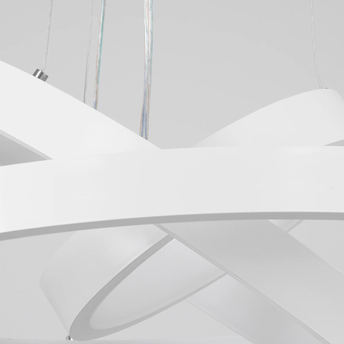 kelvo® NEMESIS KLV-101-0218 Κρεμαστό Φωτιστικό Οροφής LED 100W 10000lm 180° AC 220-240V IP20 Ρυθμιζόμενο Λευκό CCT με Χειριστήριο από 2700K έως 6000K Dimmable - Lumileds SMD Chip - Λευκό Ματ - Μ60 x Π60 x Υ60cm - 3 Χρόνια Εγγύηση