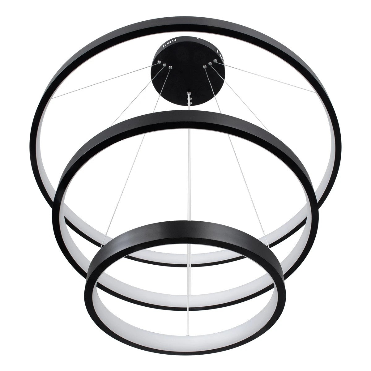 kelvo® NEMESIS KLV-101-0220 Κρεμαστό Φωτιστικό Οροφής LED 120W 12000lm 180° AC 220-240V IP20 Ρυθμιζόμενο Λευκό CCT με Χειριστήριο από 2700K έως 6000K Dimmable - Lumileds SMD Chip - Μαύρο Ματ - Μ80 x Π80 x Υ80cm - 3 Χρόνια Εγγύηση