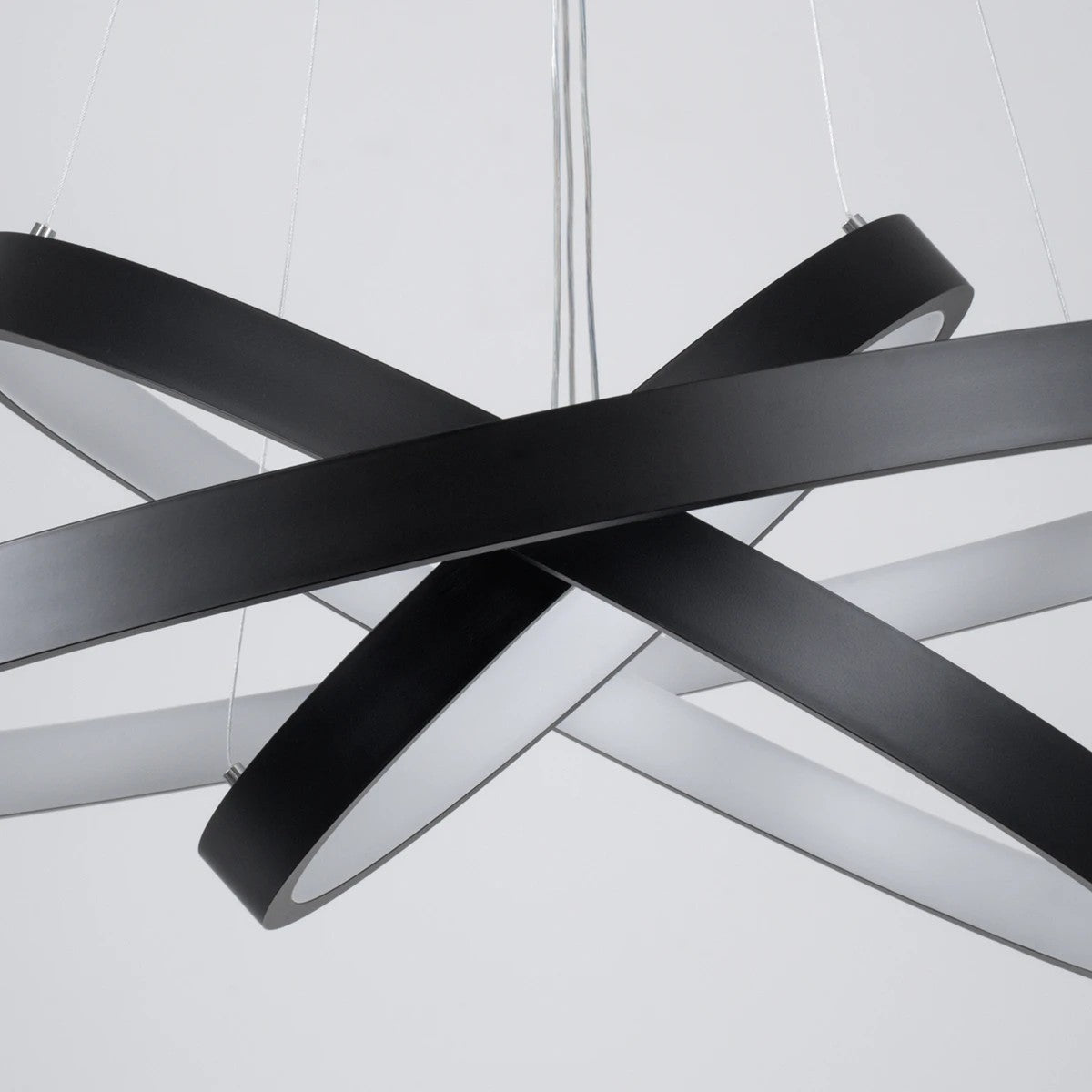 kelvo® NEMESIS KLV-101-0220 Κρεμαστό Φωτιστικό Οροφής LED 120W 12000lm 180° AC 220-240V IP20 Ρυθμιζόμενο Λευκό CCT με Χειριστήριο από 2700K έως 6000K Dimmable - Lumileds SMD Chip - Μαύρο Ματ - Μ80 x Π80 x Υ80cm - 3 Χρόνια Εγγύηση