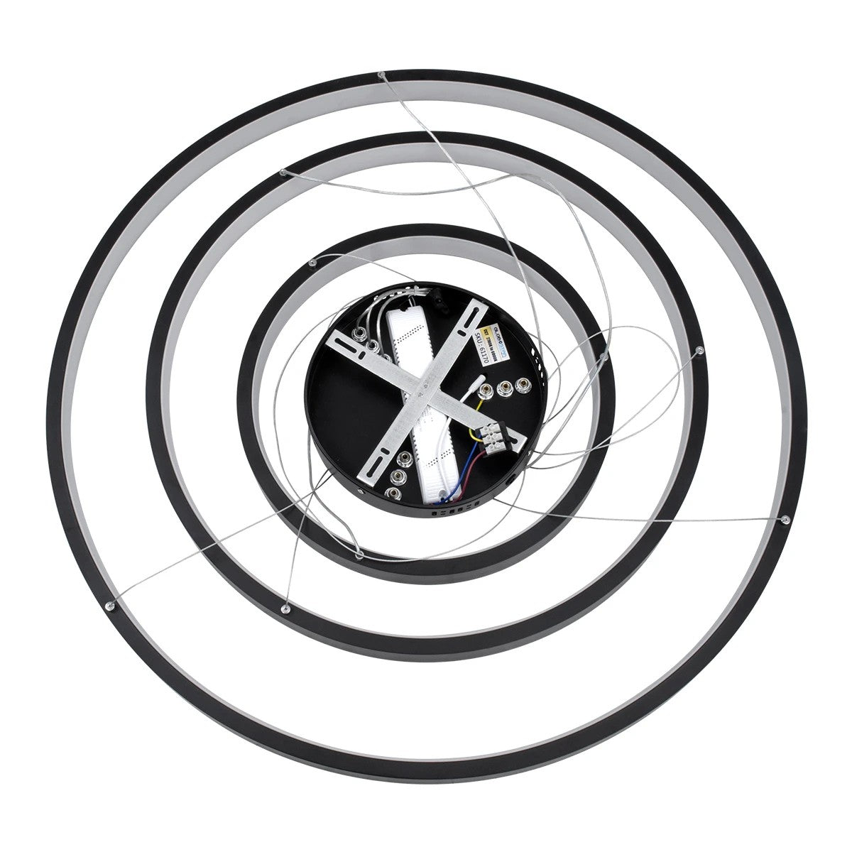 kelvo® NEMESIS KLV-101-0220 Κρεμαστό Φωτιστικό Οροφής LED 120W 12000lm 180° AC 220-240V IP20 Ρυθμιζόμενο Λευκό CCT με Χειριστήριο από 2700K έως 6000K Dimmable - Lumileds SMD Chip - Μαύρο Ματ - Μ80 x Π80 x Υ80cm - 3 Χρόνια Εγγύηση