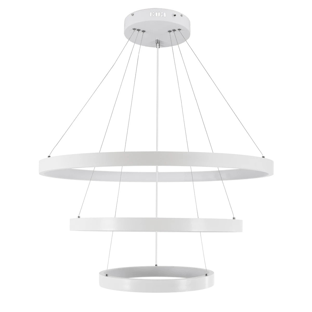 kelvo® NEMESIS KLV-101-0221 Κρεμαστό Φωτιστικό Οροφής LED 120W 12000lm 180° AC 220-240V IP20 Ρυθμιζόμενο Λευκό CCT με Χειριστήριο από 2700K έως 6000K Dimmable - Lumileds SMD Chip - Λευκό Ματ - Μ80 x Π80 x Υ80cm - 3 Χρόνια Εγγύηση