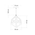 GLOBOSTAR® CUBE 00801 Μοντέρνο Κρεμαστό Φωτιστικό Οροφής με Ντουί 1 x E27 AC 220-240V IP20 - Μαύρο - Μ25 x Π25 x Υ25cm - ledmania.gr