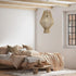 GloboStar® CAYMAN 01853 Boho Κρεμαστό Φωτιστικό Πλέγμα Μονόφωτο 1 x E27 IP20 Μπεζ Σχοινί - Μ40 x Π40 x Υ60cm - ledmania.gr