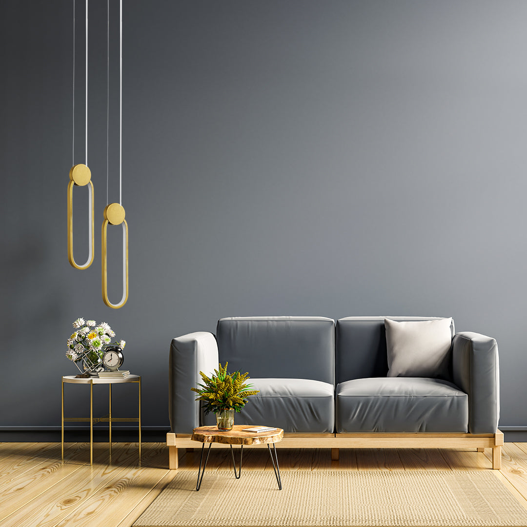 GLOBOSTAR® ILDI 61090 Μοντέρνο Κρεμαστό Φωτιστικό Οροφής LED 12W 1440lm 300° AC 220-240V IP20 Ρυθμιζόμενο Λευκό CCT με On/Off 2700K/4500K/6000K - Lumileds SMD Chip - Χρυσό Βούρτσας - Μ10 x Π2.3 x Υ38cm - 3 Χρόνια Εγγύηση - ledmania.gr
