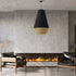 GloboStar® SALERNO 02080 Boho Κρεμαστό Φωτιστικό Πλέγμα Μονόφωτο 1 x E27 IP20 Μαύρο & Μπεζ Σχοινί Μ50 x Π50 x Υ80cm - ledmania.gr