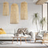 GloboStar® CALERO 01710 Boho Μοντέρνο Κρεμαστό Πλέγμα Μονόφωτο 1 x E27 IP20 Μπεζ Ξύλο - Μ25 x Π25 x Υ50cm - ledmania.gr