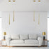 GloboStar® TEARS 61310 Κρεμαστό Φωτιστικό Οροφής Design LED CCT 3W 330lm 180° AC 220-240V - Εναλλαγή Φωτισμού μέσω Διακόπτη On/Off All In One Ψυχρό 6000k+Φυσικό 4500k+Θερμό 2700k Φ3.2 x Υ51.5cm - Χρυσό Βούρτσας - 3 Years Warranty - ledmania.gr