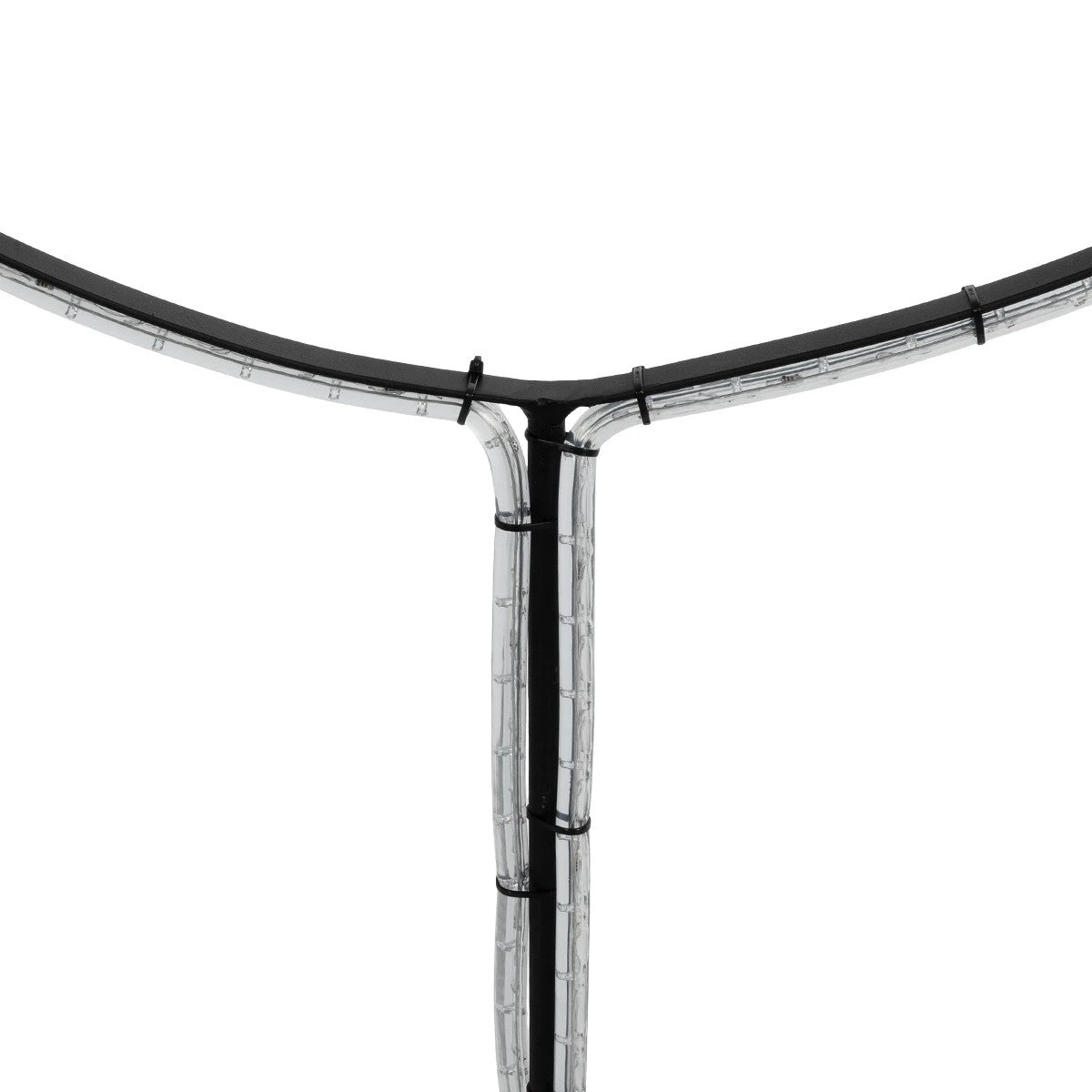 GLOBOSTAR® XMAS-CROWN-BIG Χριστουγεννιάτικο Διακοσμητικό Φωτιστικό LED 27.3W 1092lm 360° AC 220-240V Αδιάβροχο IP65 Θερμό Λευκό 2700K  - Μαύρο & Διάφανο - Μ88 x Π25 x Υ136cm - 2 Χρόνια Εγγύηση - ledmania.gr