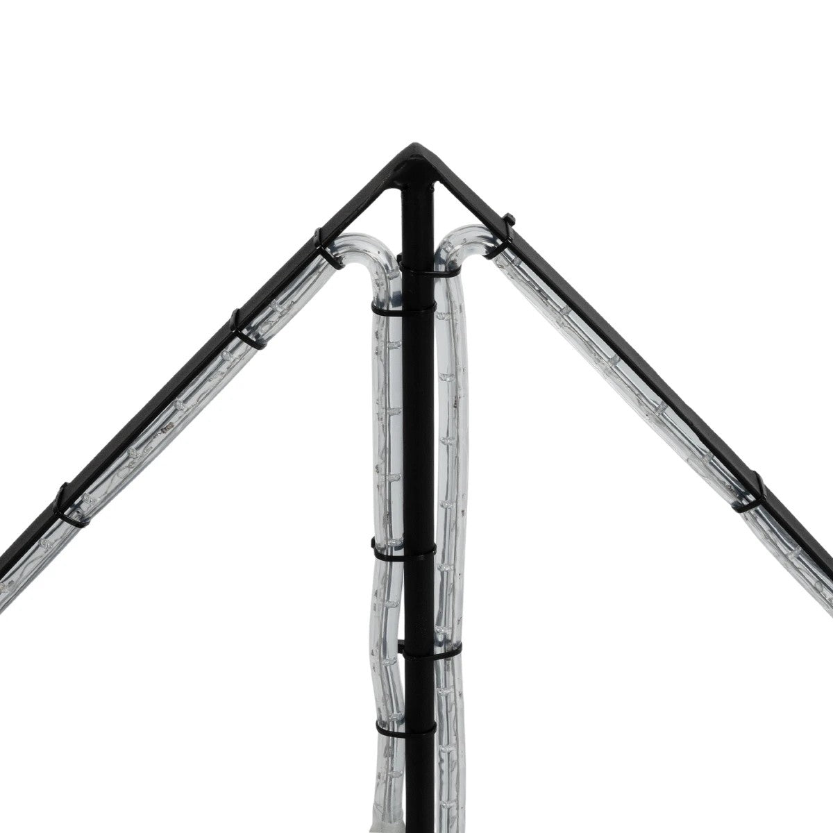 GLOBOSTAR® XMAS-STAR-BIG Χριστουγεννιάτικο Διακοσμητικό Φωτιστικό LED 19,5W 780lm 360° AC 220-240V Αδιάβροχο IP65 Θερμό Λευκό 2700K - Μαύρο & Διάφανο - M114 x Π25 x Υ132cm - 2 Χρόνια Εγγύηση - ledmania.gr