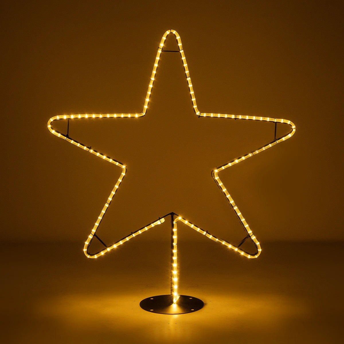 GLOBOSTAR® XMAS-STAR-SMALL Χριστουγεννιάτικο Διακοσμητικό Φωτιστικό LED 15,6W 624lm 360° AC 220-240V Αδιάβροχο IP65 Θερμό Λευκό 2700K   - Μαύρο & Διάφανο - M97 x Π25 x Υ107cm - 2 Χρόνια Εγγύηση - ledmania.gr