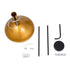 GloboStar® KATIE 00538 Μοντέρνο Φωτιστικό Οροφής Μονόφωτο Μαύρο - Χρυσό Μεταλλικό Καμπάνα Φ30 x Υ120cm - ledmania.gr