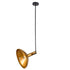 GloboStar® KATIE 00538 Μοντέρνο Φωτιστικό Οροφής Μονόφωτο Μαύρο - Χρυσό Μεταλλικό Καμπάνα Φ30 x Υ120cm - ledmania.gr
