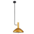 GloboStar® KATIE 00538 Μοντέρνο Φωτιστικό Οροφής Μονόφωτο Μαύρο - Χρυσό Μεταλλικό Καμπάνα Φ30 x Υ120cm - ledmania.gr