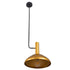 GloboStar® KATIE 00538 Μοντέρνο Φωτιστικό Οροφής Μονόφωτο Μαύρο - Χρυσό Μεταλλικό Καμπάνα Φ30 x Υ120cm - ledmania.gr