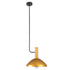 GloboStar® KATIE 00538 Μοντέρνο Φωτιστικό Οροφής Μονόφωτο Μαύρο - Χρυσό Μεταλλικό Καμπάνα Φ30 x Υ120cm - ledmania.gr