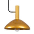 GloboStar® KATIE 00538 Μοντέρνο Φωτιστικό Οροφής Μονόφωτο Μαύρο - Χρυσό Μεταλλικό Καμπάνα Φ30 x Υ120cm - ledmania.gr