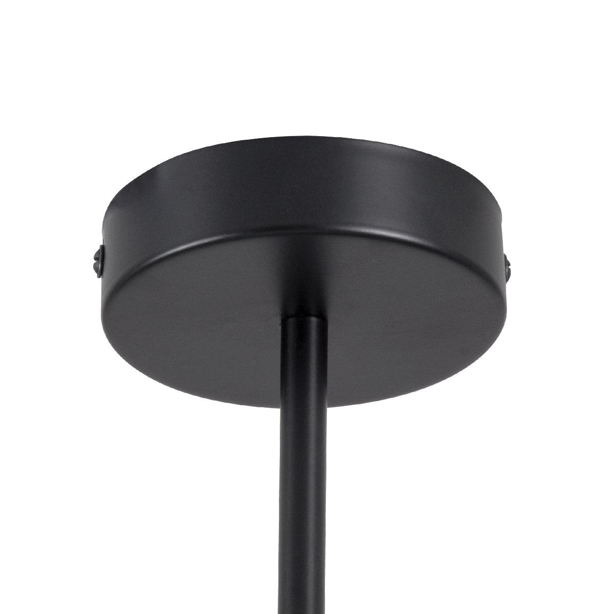GloboStar® KATIE 00538 Μοντέρνο Φωτιστικό Οροφής Μονόφωτο Μαύρο - Χρυσό Μεταλλικό Καμπάνα Φ30 x Υ120cm - ledmania.gr