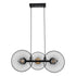 GloboStar® VERONA 00586 Μοντέρνο Κρεμαστό Φωτιστικό Οροφής Τρίφωτο Μαύρο Μεταλλικό Πλέγμα Μ50 x Π28 x Υ20cm - ledmania.gr