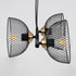GloboStar® VERONA 00586 Μοντέρνο Κρεμαστό Φωτιστικό Οροφής Τρίφωτο Μαύρο Μεταλλικό Πλέγμα Μ50 x Π28 x Υ20cm - ledmania.gr